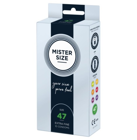 Preservativi in lattice MISTER SIZE 47mm Condoms 10pcs - Coadiuvant...