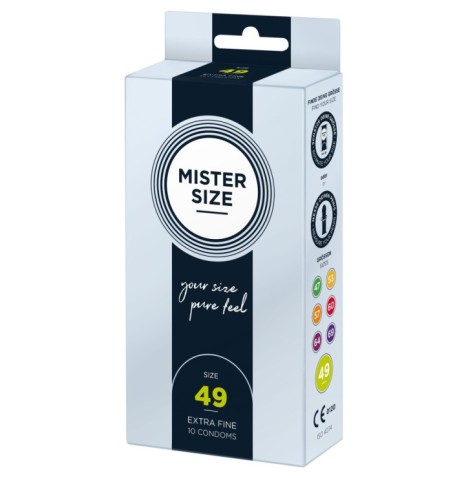 Preservativi in lattice MISTER SIZE 49mm Condoms 10pcs - Profilatti...