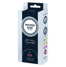 Preservativi sottili in lattice MISTER SIZE 64mm Condoms 10pcs - Pr...