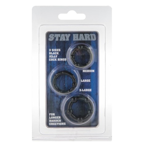 Anello pene set Stay Hard - Three Rings - Anelli Fallici - Sexy Sho...