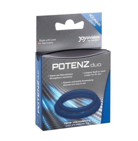 Anello fallico doppio in silicone POTENZ duo ring Medium - Anelli F...