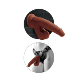 Fallo realistico con ventosa 3D Cock Swinging Balls 8 Inch - Falli ...