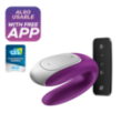 Vibratore per coppia Double Fun Purple con APP