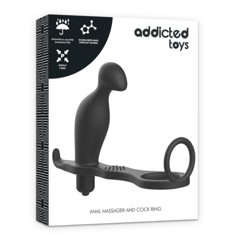 Plug anale vibrante con anello fallico addicted toys - Vibratori Pr...