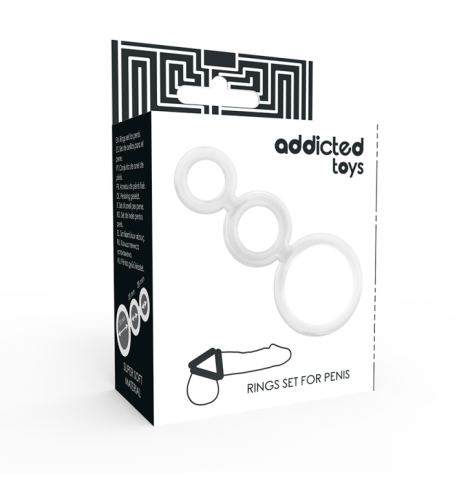 Anello fallico RINGS SET FOR PENIS TRANSPARENT - Anelli Fallici - S...