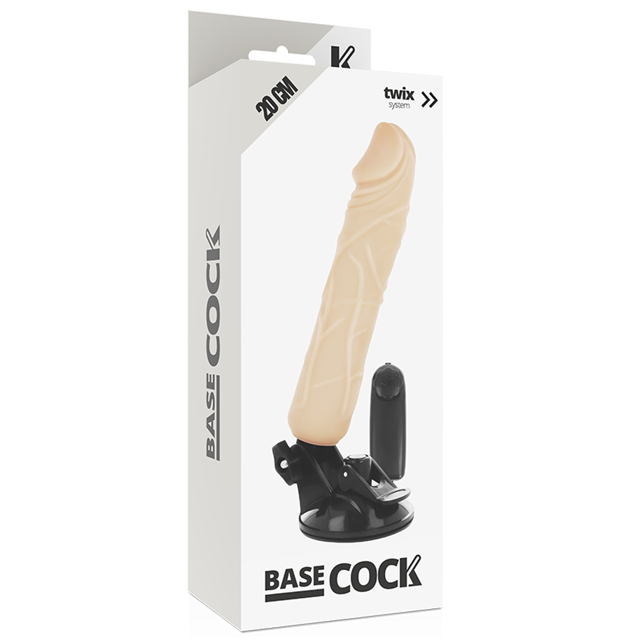 Vibratore realistico 2 in 1 guaina per pene con telecomando BASECOCK