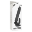 Vibratore nero con telecomando realistico 2 in 1 Guaina fallica Basecock