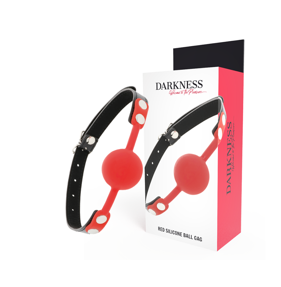 Morso fetish DARKNESS BALL GAG IN SILICONE ROSSO