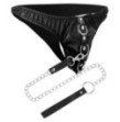 Slip con guinzaglio DARKNESS BLACK UNDERPANTS WITH LEASH