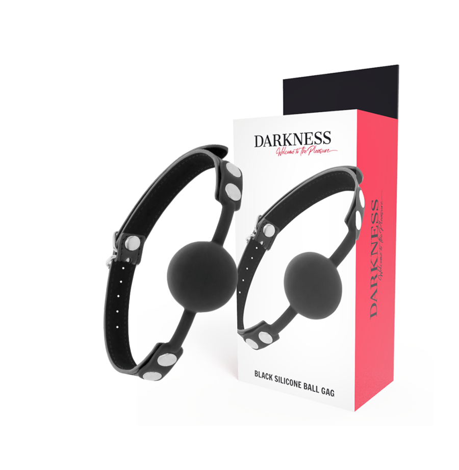 Morso sadomaso DARKNESS BALL GAG IN SILICONE NERO