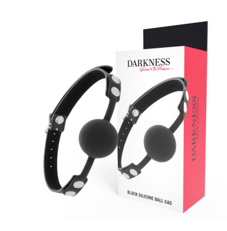 Morso sadomaso DARKNESS BALL GAG IN SILICONE NERO - Morsi - Sexy Sh...