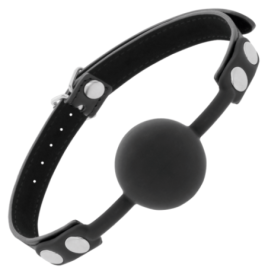 Morso sadomaso DARKNESS BALL GAG IN SILICONE NERO - Morsi - Sexy Sh...