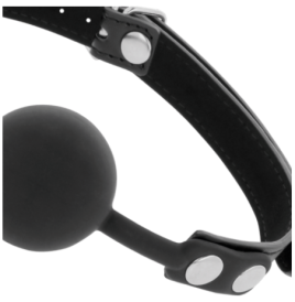 Morso sadomaso DARKNESS BALL GAG IN SILICONE NERO - Morsi - Sexy Sh...