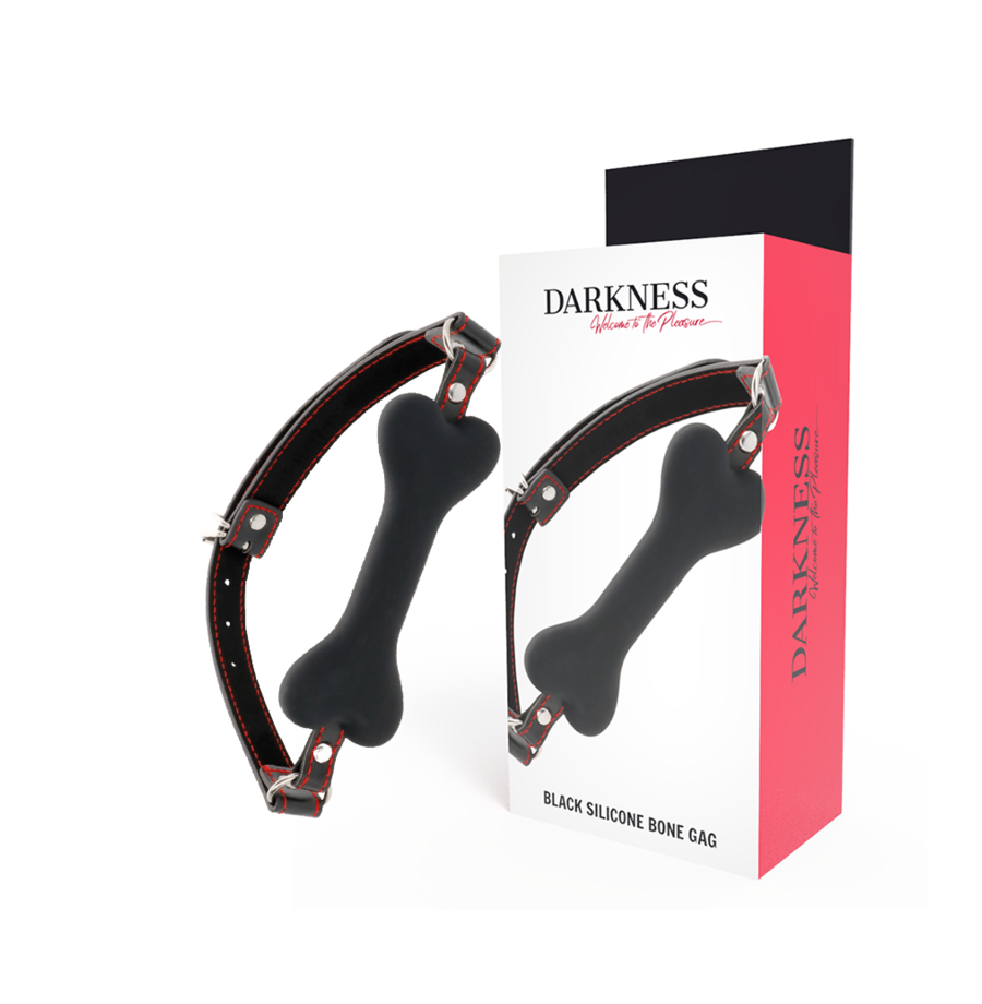 Morso sadomaso DARKNESS BONE GAG SILICONE BLACK