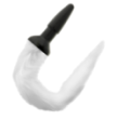 Plug anale con coda DARKNESS TAIL BUTT SILICONE PLUG -WHITE