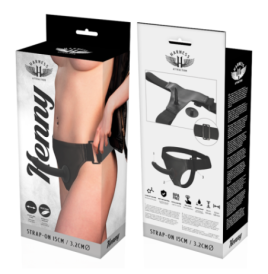 Fallo indossabile HARNESS ATTRACTION KENNY BLACK 15 X 3.2CM - Falli...