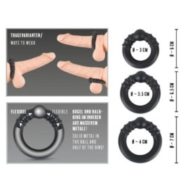 Anello fallico Silicone Steel Rings kit - Anelli Fallici - Sexy Sho...