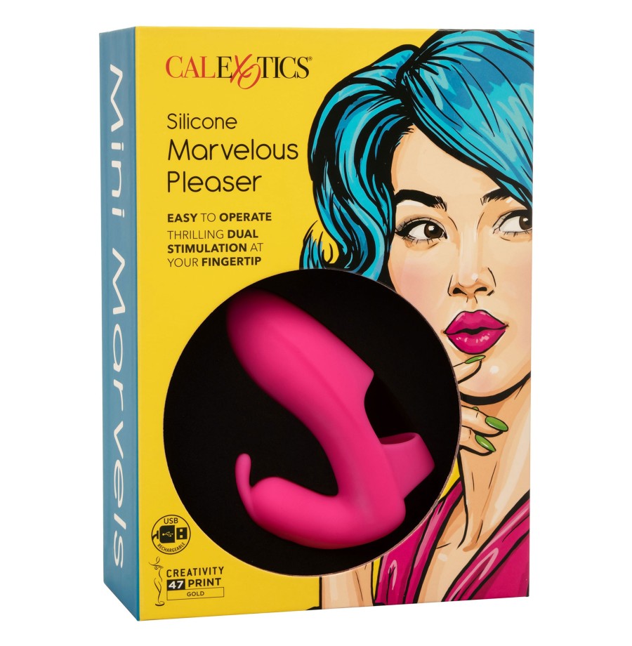 Vibratore rabbit da dito Silicone Marvelous Pleaser