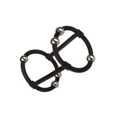 Anello fallico doppio Beaded Silicone Enhancer Cage - Anelli Fallic...