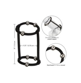 Anello fallico doppio Beaded Silicone Enhancer Cage - Anelli Fallic...