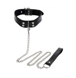 Collare con guinzaglio Elegant Collar and Chain Leash - Sadomaso - ...