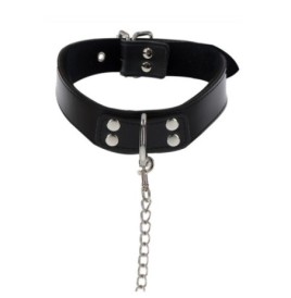 Collare con guinzaglio Elegant Collar and Chain Leash - Sadomaso - ...