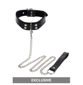 Collare con guinzaglio Elegant Collar and Chain Leash - Sadomaso - ...