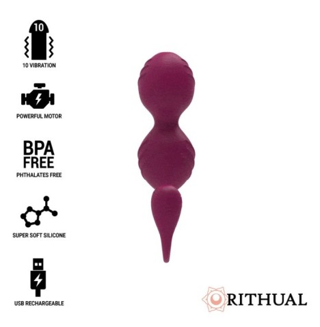 Palline vaginali vibranti RITHUAL NISHA RECHARGEABLE KEGEL BALLS OR...