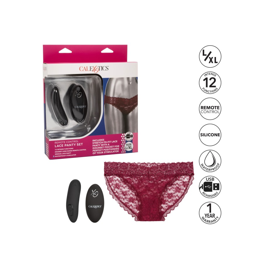 Slip con ovetto vibrante Remote Control Lace Panty Set