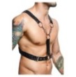 Pettorina nera in ecopelle  DNGEON Cross Chain Harness