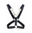 Pettorina nera in ecopelle  DNGEON Cross Chain Harness