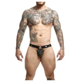 Perizoma uomo verde militare DNGEON Chain Jockstrap - Tanga e Periz...