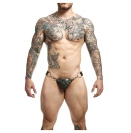 Perizoma uomo verde militare DNGEON Snap Jockstrap - Tanga e Perizo...