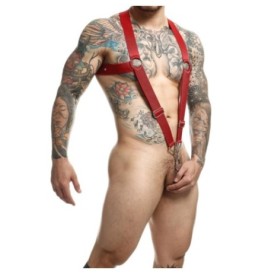 Pettorina rossa DNGEON Crossback Harness - Tanga e Perizoma - Sexy ...