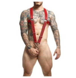 Pettorina rossa DNGEON Crossback Harness - Tanga e Perizoma - Sexy ...