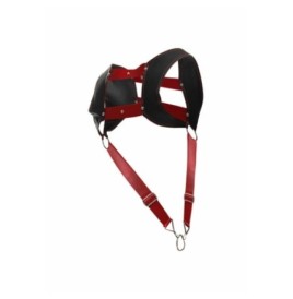 Pettorina rosso e nera DNGEON Top Cockring Harness - Tanga e Perizo...