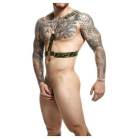 Pettorina verde militare DNGEON Cross Chain Harness - Tanga e Periz...