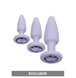 Plug anale Crystal Booty Kit viola - Plug Anale - Sexy Shop Ingrosso