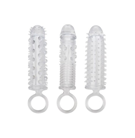 Set Guaina trasparente 3 pcs - Guaine Indossabili per Pene - Sexy S...