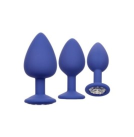 Kit plug anale Cheeky Gems 3 Pcs blu - Plug Anale - Sexy Shop Ingrosso