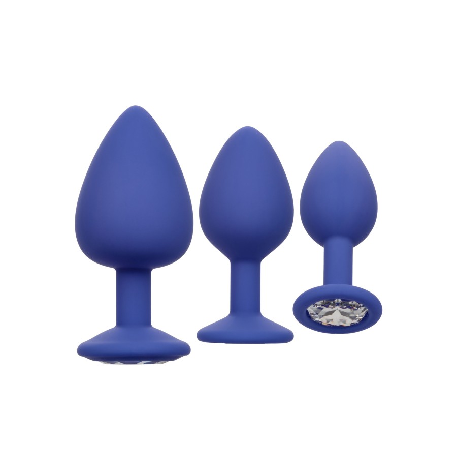 Kit plug anale Cheeky Gems 3 Pcs blu