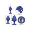 Kit plug anale Cheeky Gems 3 Pcs blu