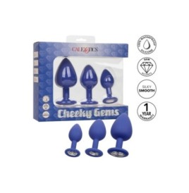 Kit plug anale Cheeky Gems 3 Pcs blu - Plug Anale - Sexy Shop Ingrosso