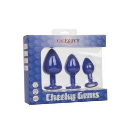 Kit plug anale Cheeky Gems 3 Pcs blu - Plug Anale - Sexy Shop Ingrosso