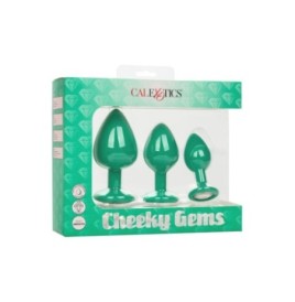 Kit plug anale Cheeky Gems 3 Pcs verde - Plug Anale - Sexy Shop Ing...