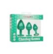 Kit plug anale Cheeky Gems 3 Pcs verde