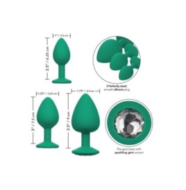 Kit plug anale Cheeky Gems 3 Pcs verde - Plug Anale - Sexy Shop Ing...