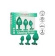 Kit plug anale Cheeky Gems 3 Pcs verde