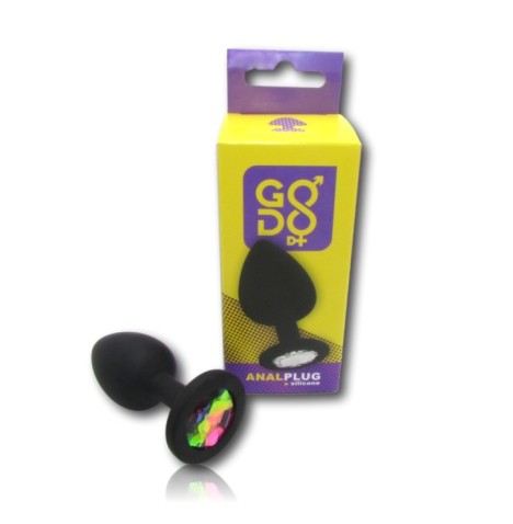 Plug anale Godo di+ piccolo in silicone pietra arcobaleno - Plug An...