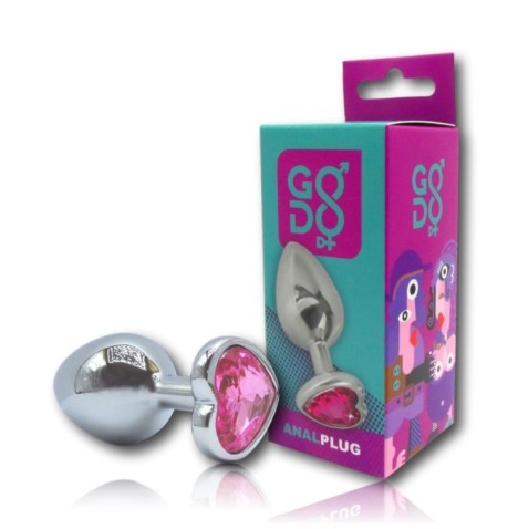 Plug anale Godo di+ medio in metallo gioiello rosa - Plug Anale - S...